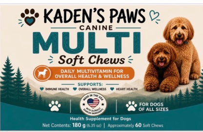 Kaden's Paws Multi Vitamin Chews - Daily Health & Energy