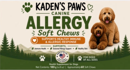 Kaden's Paws Allergy Chews - Itch Relief & Immune Support