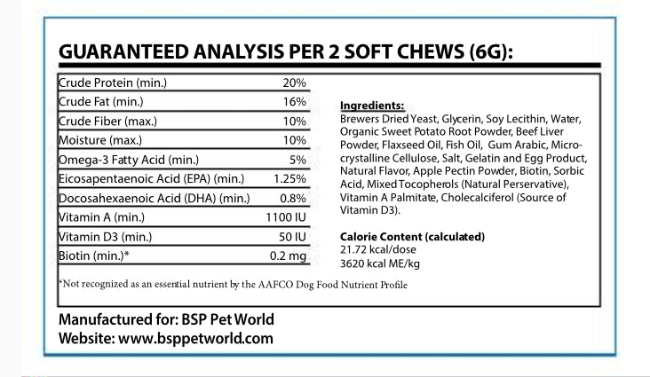 Kaden's Canine Skin & Coat Chews